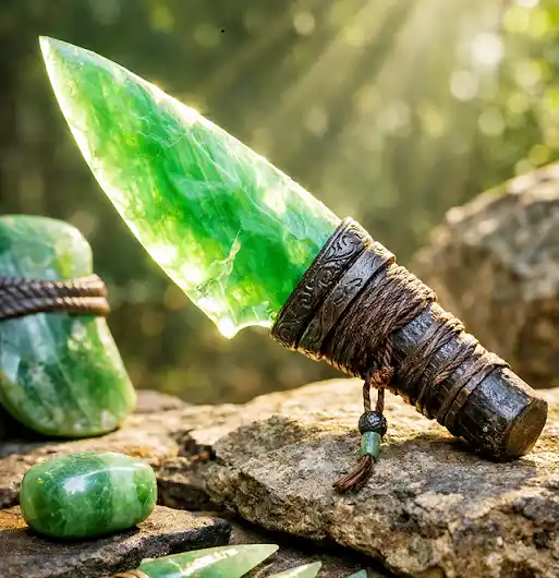 The image shows the intricate crystal structure that has interlocking features and the translucent property for the passage of light through it