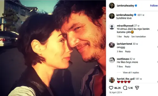 Lena Headey shared an adorable post on 16 April 2014 on her official Instagram handle with the caption sunshine love with Pedro Pascal.