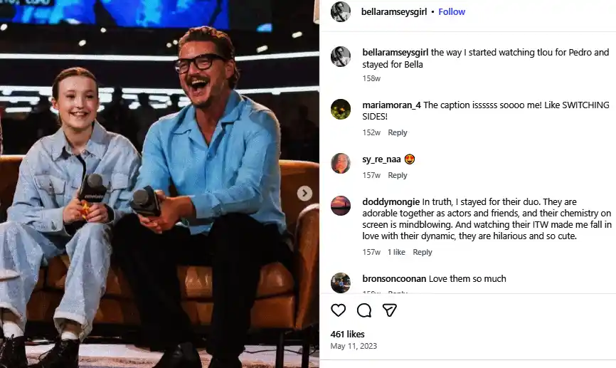 Pedro Pascal and Bella Ramsey